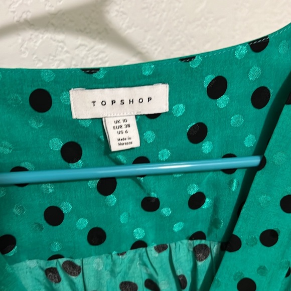 Topshop Spot Swing Tea Dress Size 6 - Picture 6 of 7